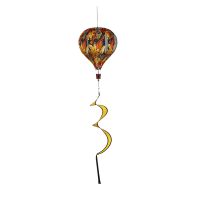 Evergreen Grateful Thankful Blessed Leaves Burlap Balloon Spinner, 45BB521