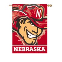 Evergreen University of Nebraska, Suede Justin Patten Flag, 13S949JPA