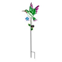 Evergreen 37 IN Solar Drip Light Garden Stake, Flying Hummingbird, 2SP7246