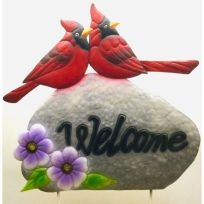 Cheap Carls Two Cardinals on Welcome Rock, 31 IN x 25 IN, 903-00234