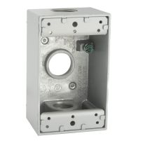 Bell Electrical Box, Rectangle, 3-3/4" Grey Shrinkwrapped, 5324-0