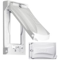 Taymac One Gang Vertical 12-in-1 Cover, White, MX1050W