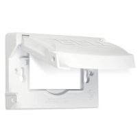Taymac One Gang Horizontal 12-in-1 Cover, White, MX1250W