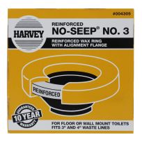 Harvey NO-SEEP NO.3, Reinforced Wax Ring with Alignment Flange, 004305