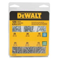 DEWALT Assorted Rivets, 120-Piece, DWHT75099