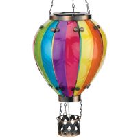 Regal Art & Gift Hot Air Balloon Solar Lantern Large - Rainbow, 12763