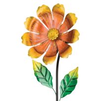 Regal Art & Gift Flower Burst Solar Stake - Orange, 13040