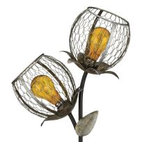Regal Art & Gift Edison Solar Flower Stake - Round, 13163