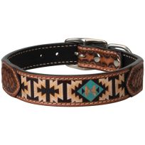 Weaver Pet Dog Collar, 06006-16-19, Painted Floral, 1 IN x 19 IN