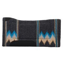 Weaver Leather Acrylic Saddle Pad, 35-1666-165, Charcoal / Teal, 32 IN x 32 IN