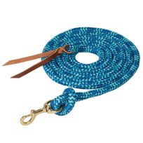 Weaver Leather Cowboy Polypropylene Lead Rope with Snap, 35-2096-C8, Navy / Royal Blue / Turquoise, 5/8 IN x 10 FT