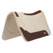 Weaver Leather Contoured Steam Pressed Saddle Pad, 36034-5043-18, Natural, 31 IN x 32 IN