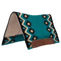 Weaver Leather Flex Flet Saddle Pad, 36035-5642-362, Teal / Black / Fawn, 32 IN x 34 IN