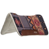 Weaver Leather All Purpose Contoured Saddle Pad, 36055-4566-384, Aztec-Canyon Sunset / Crown Blue, 30 IN x 30 IN