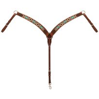 Turquoise Cross Contoured Breat Collar, 45107-01-30, Aztec