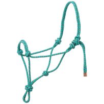 Weaver Leather Diamond Braided Rope Halter, 35-7799-R16, Teal / Gray / Orange