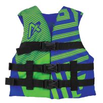 Airhead Trend Life Vest, 30081-03-A-BLLG, Blue / Kiwi, Youth