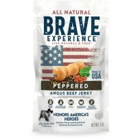 Brave Experience All Natural  Angus Beef Jerky - Peppered, WM722, 3 OZ