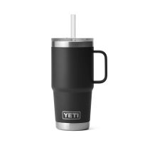YETI® Rambler® Mug with Straw Lid, 21071501800, Black, 25 OZ