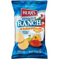 HERR'S Creamy Ranch & Habanero Chips, 6024, 2.5 OZ