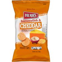 HERR'S Cheddar Horseradish Potato Chips, 7607, 6 OZ