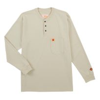 Wrangler Men's Flame Resistant Long Sleeve Henley Shirt