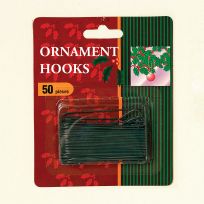 Gerson International 2.5 IN Green Ornament Hooks, 50-Pack, 1708220