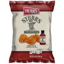 HERR'S Stubb's Original BBQ Ripple Potato Chips, 7381, 6.5 OZ