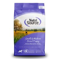 Nutri Source Chicken and Rice Formula Dry Puppy Food Small/Medium, 3263104, 26 LB Bag