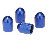 slime® Anodized Aluminum Tire Valve Caps, 4-Pack, 20130, Blue