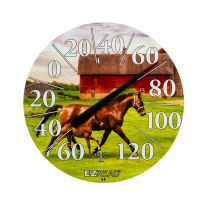 EZRead 12.5 IN Dial Thermometer with Horse & Barn, 840-1231