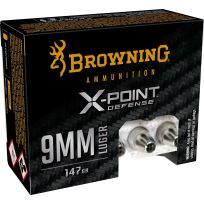 Browning 9mm - X-Point Defense, 147 Grain Ammo, 20-Round, B191700092