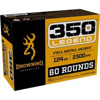 Browning 350 LEGEND - Full Metal Jacket 124 Grain Ammo, 20-Round, B192803502
