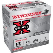 Winchester 12 Gauge - 2-3/4" #8 Super-X Upland, 1 OZ Ammo, 25-Round, XU128