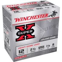 Winchester 12 Gauge - 2-3/4" #8 Super-X Upland Heavy Game, 1-1/8 OZ Ammo, 25-Round, XU12H8