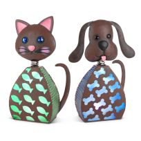 Gardenmeadow 15.16 IN Solar Lighted Metal Cat/Dog, Assorted, 71177