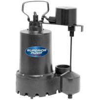 Superior 1/2 HP Cast Iron Submersible Sump Pump with Vertical Switch, 92541