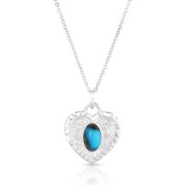 Montana Silversmiths Chiseled Heart Turquoise Necklace, NC5396