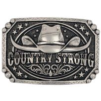Montana Silversmiths Country Strong Attitude Belt Buckle, A954
