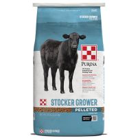 Purina Feed 4-Square Stocker Grower Pelleted Cattle Feed, 46877, 50 LB Bag