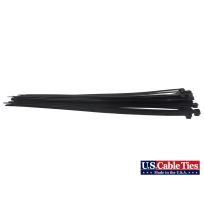 US Cable Ties Commercial Duty Cable Ties, 25-Pack, CD24B25, Black, 25 IN