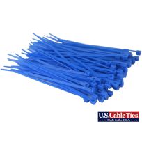 US Cable Ties Light Duty Cable Ties, 100-Pack, LD4BL100, Blue, 4 IN