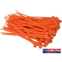 US Cable Ties Light Duty Cable Ties, 100-Pack, LD4OR100, Orange, 4 IN
