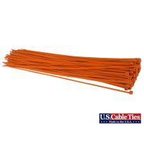 US Cable Ties Standard Duty Cable Ties, 100-Pack, SD14OR100, Orange, 14 IN
