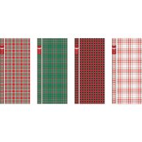Paper Images Christmas Plaid Foil Wrapping Paper, Assorted, CW2530A43, 25 SQ FT