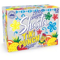Shasta Zero Sugar Tiki Punch Soda, 12-Pack, 01021809, 12 OZ