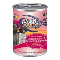 Nutri Source Chicken Lamb & Ocean Fish Formula Dog Food, 3020103, 13 OZ Can