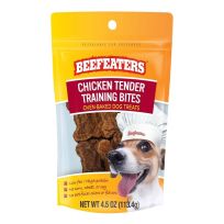 BEEFEATERS Hybrids Oven-Baked Chicken Tender Training Bites Dog Treats, 348900, 4.5 OZ Bag