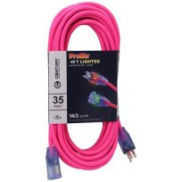 ProGlo® 14/3 Extension Cord, D17330035PK, Pink, 35 FT