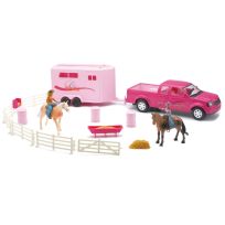 Valley Ranch Pick-Up Truck & Horse Trailer Play Set, SS-37335A